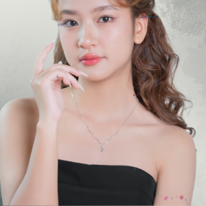 Alternative view of Vòng cổ bạc Gemluxeo