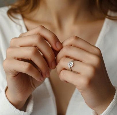 Cách chọn nhẫn bạc kim cương nhân tạo đúng size và đẹp